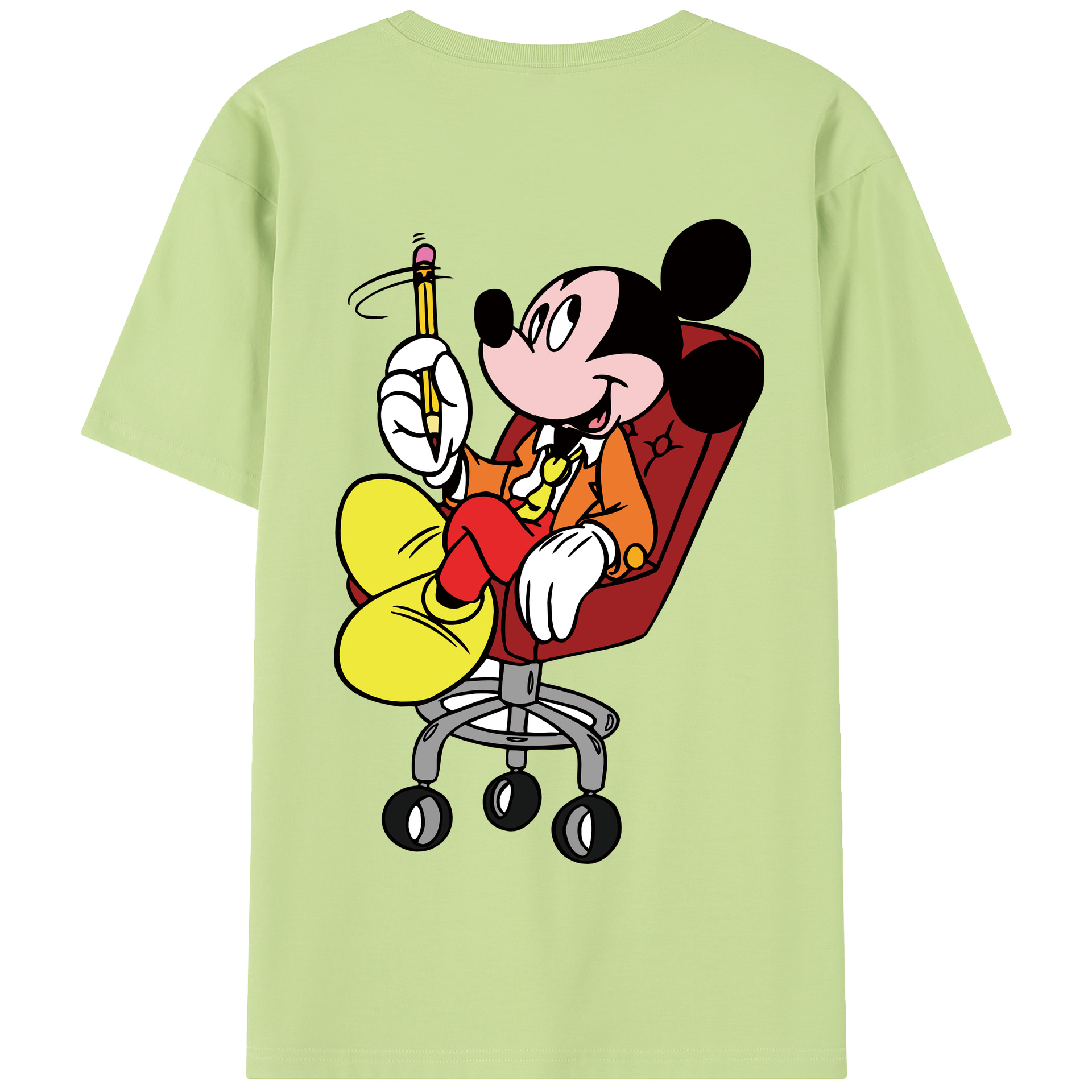 （画像用） ミッキーマウス Mickey Mouse 綿100％半袖Tシャツ（背面プリント）